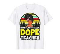 Black Teachers Unapologetically Dope Teacher Melanin Queen Value Graphic T-Shirt, Men, White, M