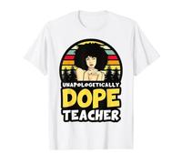 Black Teachers Unapologetically Dope Teacher Melanin Queen Value Graphic T-Shirt, Men, White, M