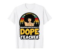 Black Teachers Unapologetically Dope Teacher Melanin Queen Value Graphic T-Shirt, Men, White, M