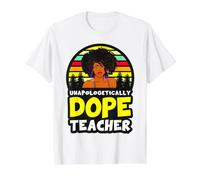 Black Teachers Unapologetically Dope Teacher Melanin Queen Value Graphic T-Shirt, Men, White, XL