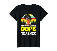 Black Teachers Unapologetically Dope Teacher Melanin Queen Value Graphic T-Shirt, Women, Black, XS