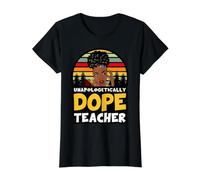 Black Teachers Unapologetically Dope Teacher Melanin Queen Value Graphic T-Shirt, Women, Black, XS