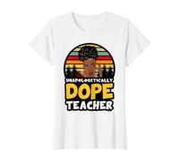 Black Teachers Unapologetically Dope Teacher Melanin Queen Value Graphic T-Shirt, Women, White, XS