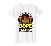 Black Teachers Unapologetically Dope Teacher Melanin Queen Value Graphic T-Shirt, Women, White, XS