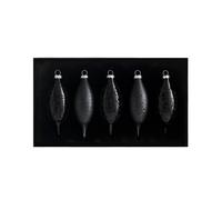Black Teardrop Glass Baubles