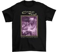 Black Tee Cocteau Twins Pearly Dewdrops Cotton Men T-Shirt Size XXL