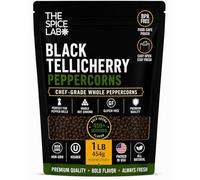 Black Tellicherry Peppercorns, 1 lb (453 g), The Spice Lab
