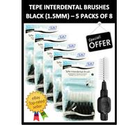 BLACK TEPE INTERDENTAL BRUSHES 1.5MM (40 BRUSHES) REMOVES DENTAL PLAQUE