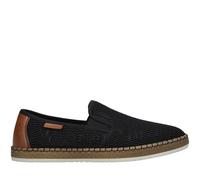 Black Textile Lace-Up Espadrilles - male - Rieker - Espadrilles - Black - 9 UK - Shoes 9 UK
