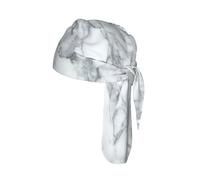 Black textured marble Print Cycling Headwrap Under Helmet Skull Cap Sweat Wicking Quick Dry for Patriotic Event Gift