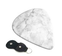 Black Textured Marble Printed Guitar Picks 6 Pcs Guitar Plectrum Acoustic Electric Guitar Pick For Bass Electric Acoustic Guitars Ukulele Thin Medium Thick Set 0.46mm