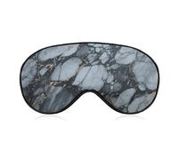 Black Textured Marble Sleep Mask with Adjustable Strap, Comfortable & Soft Eye Mask for Sleeping Light Blocking, Lightweight & Breathable Eye Cover for Men Women
