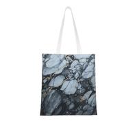 Black Textured Marble Tote Bag For Women,Canvas Shoulder Bags With Pockets Shopping Bag Cute Reusable Grocery Bags