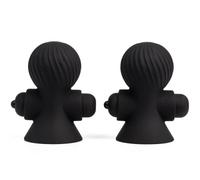 black The Cravers Dual Vibrating Nipple & Clit Suckers