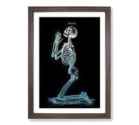 Black The Last Prayer Framed Print | A2 Walnut Framed Wall Art | Ready to Hang | Modern Nature Picture | Living Room Bedroom Lounge Office