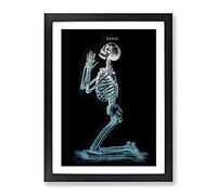 Black The Last Prayer Modern Framed Print | A4 Black Framed Wall Art | Ready to Hang | Modern Nature Picture | Living Room Bedroom Lounge Office