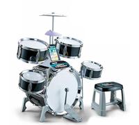 (Black) The Magic Toy Shop Kids Drum Kit With Stool | Kids Drum Set