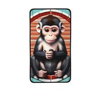 Black The Silent Monkey Print Coral Velvet Towels - Super Absorbent Hand Towel Washcloths,for Wash The face Sports Swimming