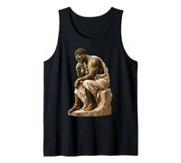 Black The Thinker Gangster Tattoo Hip Hop Statue Tank Top