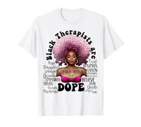 Black Therapists Dope Mental Health Awareness Worker MSW T-Shirt