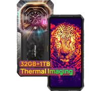 (Black, Thermal Version) Ulefone Armor 28 Ultra Thermal, 5G AI Rugged Phone, 32GB 1TB/2TB Expansion