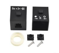 Black Thermostatic Handle Knob, Square Shower Temperature Control, ABS Plastic, Easy Install