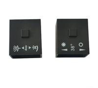 Black Thermostatic Handle, Thermostatic Handle Knob, 1 Pair Square Shower Temperature Control For Adjust Control The Water Temperature