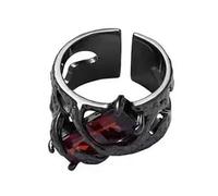 Black Thorn Rings With Crystal Unique Gothic Styles Adjustable Zircon Finger Open Rings Jewelry Women Men Crystal