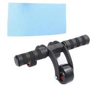 Black Three-wheel Abdominal Wheel Exercise Roller for Home Fitness