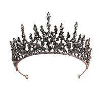 Black Tiara|Crowns for Women - Black Gothic Crowns for Girls - Vintage Baroque Queen for Wedding Pageant Prom Headpieces