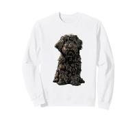 Black Tibetan Terrier Dog Illustration Sweatshirt