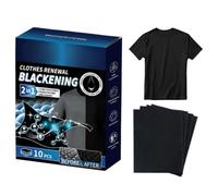 Black Tie Dye 10 Sheets Powerful Gentle Enhancing Restorer | Clothes Dye Sheets for Cotton Polyester Synthetic Laundry Washing Machine Tie Home Textile Fashion Wardrobe Repair