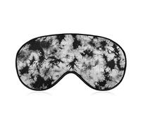 Black Tie Dye Print Sleep Mask Blindfold for Sleeping Elastic Blackout Eye Mask Cover for Full Night's Sleep Travel and Nap
