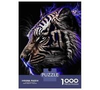 Black Tiger Neon Colors 1000 Piece Jigsaw Puzzle Paper for Adults Night Glow Relax Home Gift 38x26cm/1000pcs