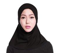 BLACK TIGERS hijaab Kids Girls Childrens Kids Islamic Hijab School Stretchy Lycra (Black)
