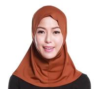 BLACK TIGERS hijaab Kids Girls Childrens Kids Islamic Hijab School Stretchy Lycra (Brown)