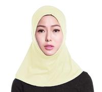 BLACK TIGERS hijaab Kids Girls Childrens Kids Islamic Hijab School Stretchy Lycra (Cream)