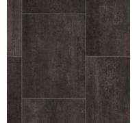 Black Tile Effect Non Slip Vinyl Flooring For Livingroom, Kitchen,2.8mm Thick Cushion Backed Vinyl Sheet-1M(3'3") X 2M(6'6")-2M²
