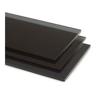 Black Tint Smoked Grey Tint Acrylic Sheet Plastic Panel Cut to Size (3mm, A4-210mm x 297mm)