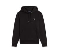 Fred Perry Mens Regular Fit Twin Tipped Hoodie - Colour: 102 Black - Size: Medium