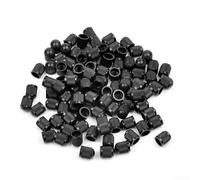 Black Tire Valve Cap Bundle 100 Count for Cars Trucks Bicycles Motorcycles Wheel Rim Stem Protection