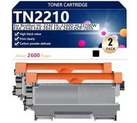 Black TN2210 Hight Capacity Toner Cartridge Replacement for Brother HL-2240 HL-2240D HL2270DW FAX-2940 FAX-2845 FAX-2840 DCP-7055 DCP-7060D Printer, High-Definition Printing, 2600 Pages,Black-2 pack