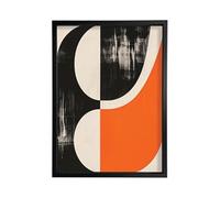 Black To Orange Shapes Framed Print A2 16x24 Inches FP1STVCDA0131A2S