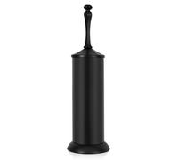 Black Toilet Brush and Holder,Extra Long Handled Toilet Brush for Bathroom,Stainless Steel Heavy Duty Toilet Bowl Brush,Deep Cleaning Modern Toilet Cleaner Brush -Space Saving