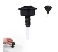 Black Toilet Flush Button, Portable Toilet Push Button Adjustable Replacement Compatible Flusher with for Home Bathroom, Public Restroom, Camper Restroom Repair