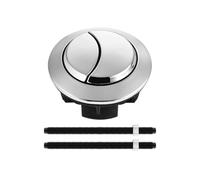 Black Toilet Flush Button Replacement - 48mm Dual Push Button for Bathroom Cistern - Round Toilet Button Repair Part for Water Tank - Universal Flush Pusher Compatible with Most Toilets