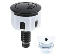 Black Toilet Flush Button Replacement Dual Flush Push Button, Universal Toilet Push Button Flush Replacement for Cistern Tank, ABS Toilet Cistern Flush Parts, Black Flush Button for Bathroom Repair