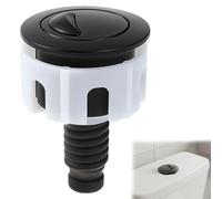 Black Toilet Flush Button, Toilet Push Button Flush Replacement, Dual Flush Toilet Push Button, 75 * 49mm, for Toilet Maintenance and Upgrade