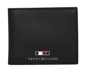 (Black) Tommy Hilfiger Mens Wallet Bifold Genuine Grained Leather Card Holder Gift Box