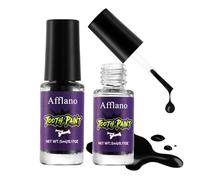 Black Tooth Paint, Halloween Black Teeth Decay Teeth Paint MakeUp, Tooth Paint Carnival Film SFX Makeup, Quick Drying, Durable and Non-Staining, Cleaning Black Teeth by Brushing Teeth